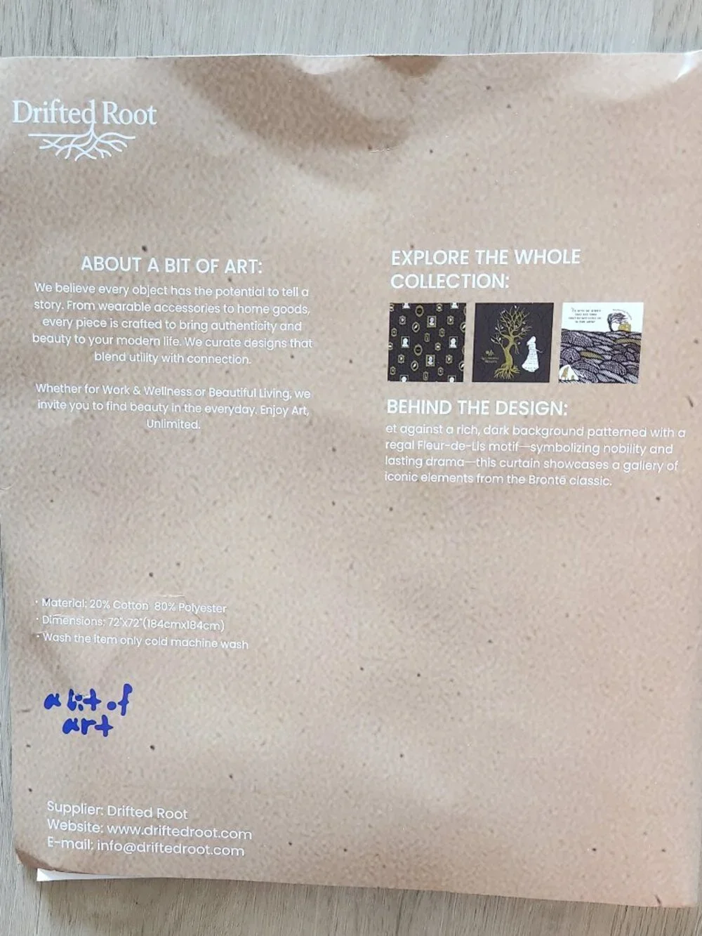 NWT: Wuthering Heights Fabric Shower Curtain - 72